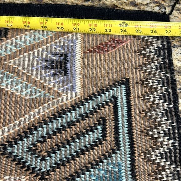 Handmade Geo Pattern Tassels Rug 42” x 27” - Picture 3 of 4